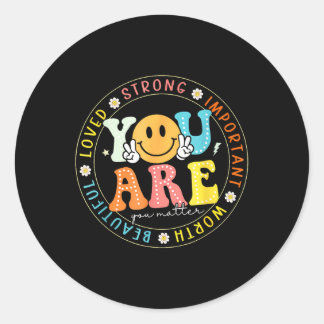 Je vriendelijkheid Geestelijke Gezondheid Bewustzi Ronde Sticker