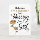 Je vriendschap is een zegen van God Kaart (Voorkant)