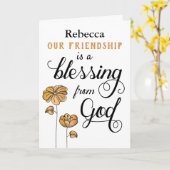 Je vriendschap is een zegen van God Kaart (Gele Bloem)