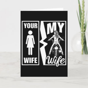 Je vrouw is eenvoudig Mijn vrouw Biker vrouw Valen Kaart
