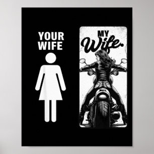 Je vrouw is eenvoudig Mijn vrouw Biker vrouw Valen Poster
