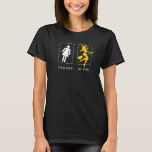 Je vrouw Mijn vrouw heks Cast spreuk bezem Hallowe T-shirt