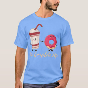 Je vult me Donut Coffee Couple Png T-Shirt in