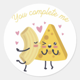 Je vult me Mac'N Cheese in Ronde Sticker