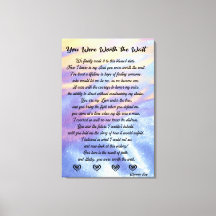 Je was het wachten waard - Canvas / Afdrukken