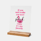 Je was roze - acryl bord (Hoek)