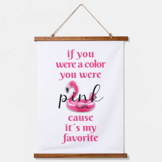 Je was roze - hangend wandkleed (Voorkant)