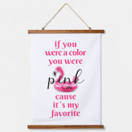 Je was roze - hangend wandkleed