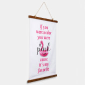 Je was roze - hangend wandkleed (Gebogen)