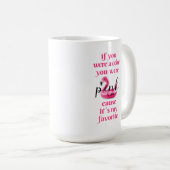 Je was roze - koffiemok (Voorkant rechts)