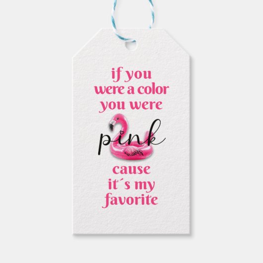 Je was Roze - Label Cadeaulabel (Voorkant)