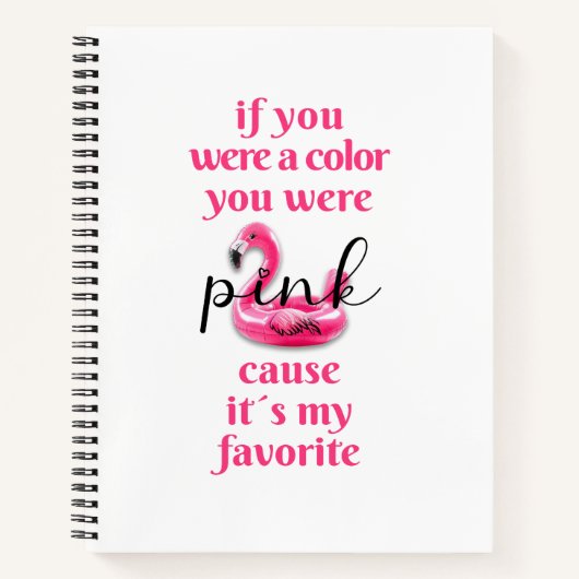 Je was Roze - Notitieboek (Voorkant)