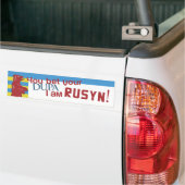 Je wed dat je dupa ik Rusyn ben. Bumpersticker (Op Truck)