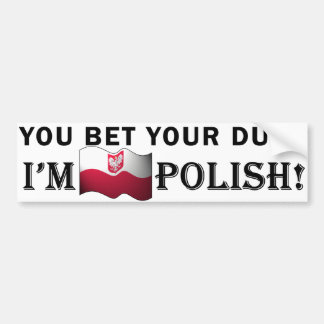 "Je wed dat je vader ik Pools ben" Bumpersticker