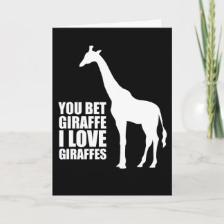 Je wed Giraffe Ik hou van Giraffes Wenskaart Kaart
