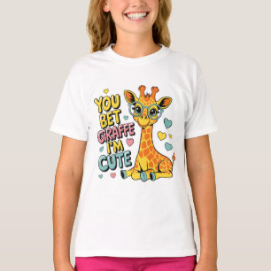 Je wedden dat Giraffe schattig is – Grappige Kawai T-shirt