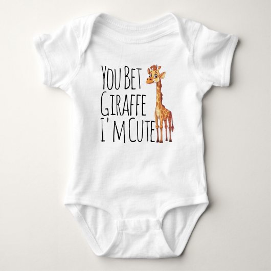 Je wedden dat Giraffe Schattig is Romper (Voorkant)
