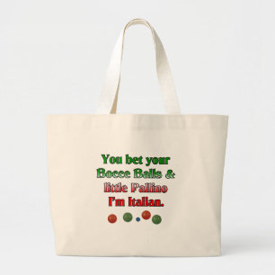 Je weddenschap met je Bocce Balls en Little Pallin Grote Tote Bag