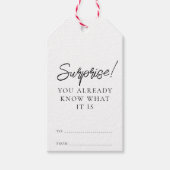 Je weet al wat het is grappige kerst cadeaulabel (Voorkant)