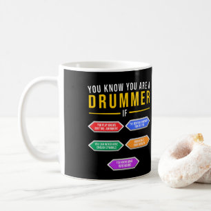 Je weet dat je een drummer bent als drummer muzika koffiemok