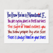 Je weet dat je een Phlebotomist bent als... Briefkaart (Voorkant)