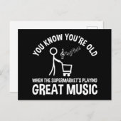 Je Weet Dat Je Oud Bent Grappige Quote Briefkaart (Voorkant / Achterkant)