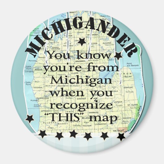 Je weet dat je van Michigan bent als Magneet (Voorkant)