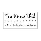 "Je weet dit!" Leraar Rubber Stamp Rubberstempel (Afrduk)