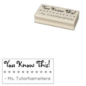 "Je weet dit!" Leraar Rubber Stamp Rubberstempel (Gestempeld)
