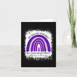 Je weet het niet meer, maar ik zal Alzhe nooit ver Kaart