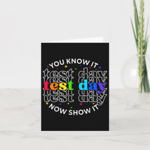 Je weet het nu Show It Test Day Funny Teacher Tes Kaart