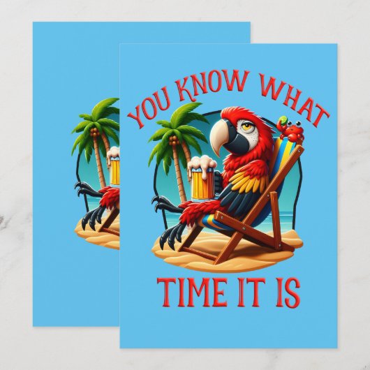 Je weet hoe laat het is feestdagenkaart (Voorkant / Achterkant)