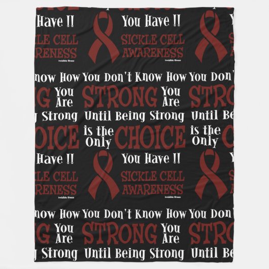 Je weet niet hoe sterk...Sickle Cell Fleece Bla (Voorkant)