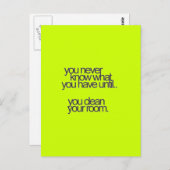 JE WEET NOOIT WAT DE CLEAN ROOM FUNNY COM HEEFT BRIEFKAART (Voorkant / Achterkant)