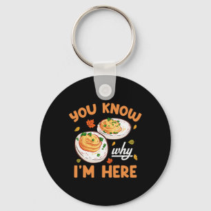 Je Weet Waarom Ik Hier Ben Thanksgiving Deviled Ei Sleutelhanger