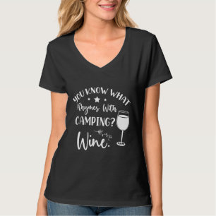 Je weet wat rijmt met Campingwine T-shirt