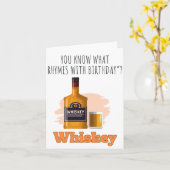 Je weet wat Whiskey Puns Verjaardag Kaart (Gele Bloem)