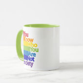 Je weet wie je niet bent. mok (Voorkant links)