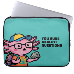 Je weet zeker axolotl vragen Grappige Sarcastische Laptop Sleeve