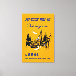 Je weg naar Rangoon Canvas Afdruk