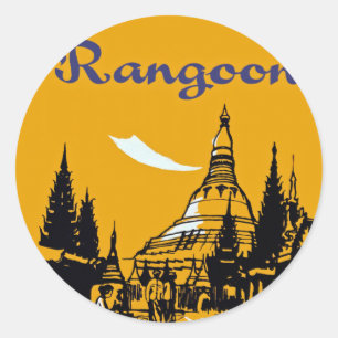 Je weg naar Rangoon Ronde Sticker
