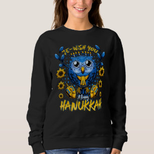 Je Wenst Je Een Gelukkig Hanukkah Menorah Uil Hanu Trui