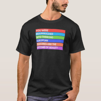 je werd gehersenspoeld om europese kenmerken te de t-shirt