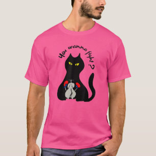 Je Wil Vecht Memes Voor Muis En Knuffel Kat T-shirt