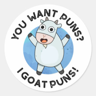 Je wilt dat Puns ik gebeten word.. Ronde Sticker