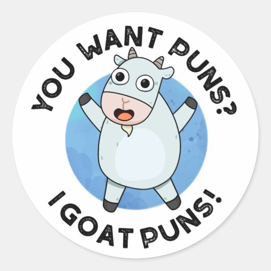 Je wilt dat Puns ik gebeten word.. Ronde Sticker (Voorkant)