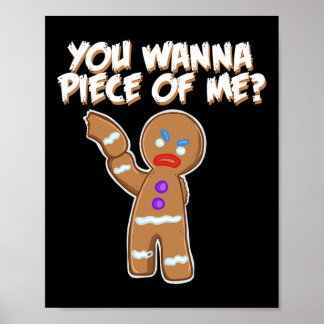 Je wilt een stuk van mij leuk peperkoek man poster