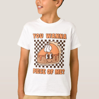 Je wilt een stukje van mij Groovy Pompoentaart Gra T-shirt