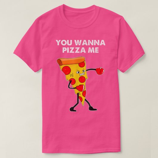 Je wilt Pizza me Funny Grumpy Boing Pizza Quote T-shirt (Design voorkant)
