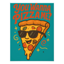 Je wilt toch een Pizza Grappig Retro Design